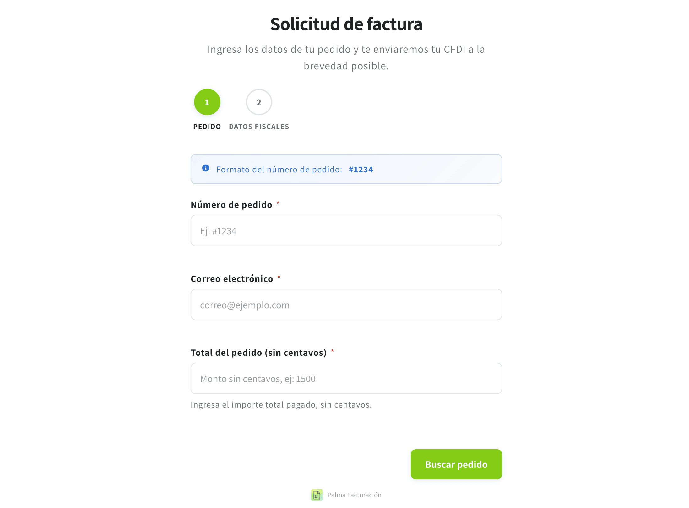 Widget de facturación en la tienda